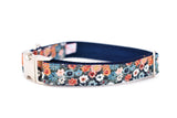 Blue and Umber Floral Collar