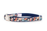 Blue and Umber Floral Collar