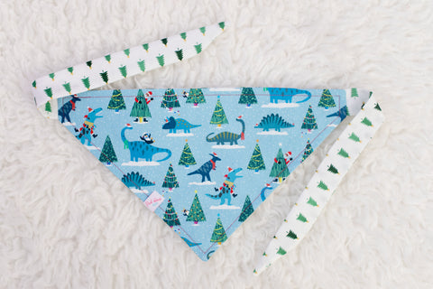 Dinosaurs and Christmas Trees Bandana