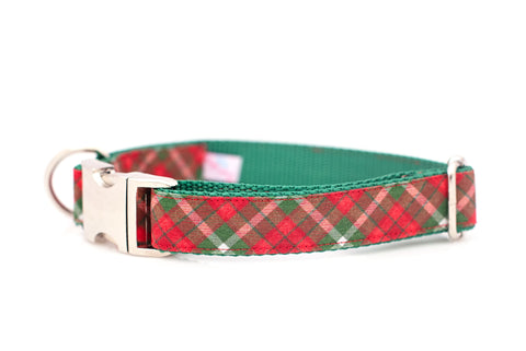 Red and Green Plaid Collar