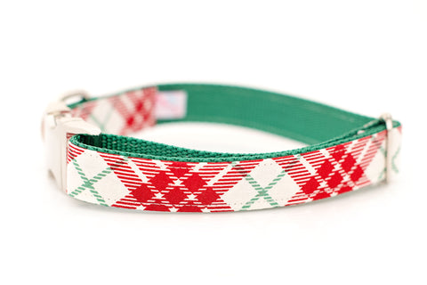 Red on Cream Plaid Collar