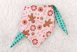 Gingerbread Men on Pink Bandana
