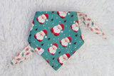 Little Santas on Green Bandana