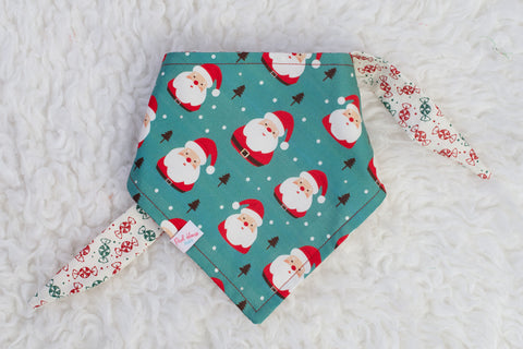 Little Santas on Green Bandana