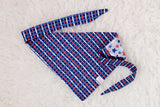 Flag Stars with Blue Plaid Bandana