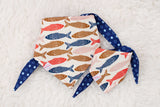 Fish Print Bandana