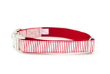 Red Seersucker Collar