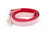 Red Seersucker Collar