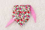 dog bandana with pink and red strawberries