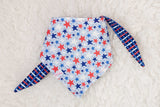 Flag Stars with Blue Plaid Bandana