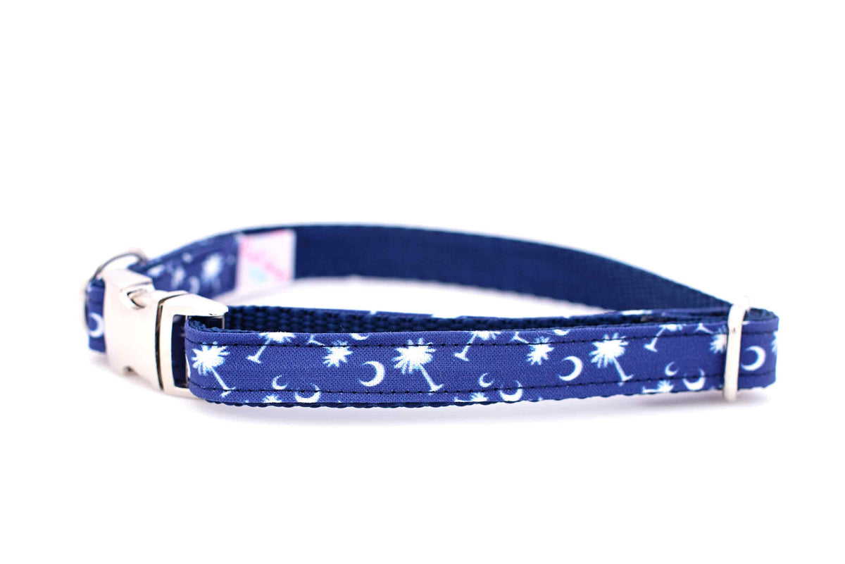 Palmetto Moon on Navy Collar Pink House Pups