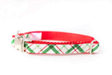 Green and Red Plaid Christmas Collar