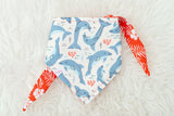 Dolphins with Hibiscus Bandana
