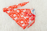 Dolphins with Hibiscus Bandana