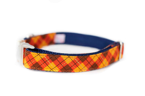 Orange Plaid Collar